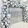 10 Inch SILVER Chrome Shining Balloons- 50 Pcs