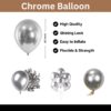 Party Festive Chrome Silver Balloons 10 Inch