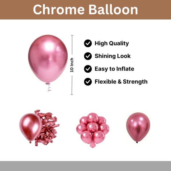 PARTY FESTIVE RED CHROME BALLOON