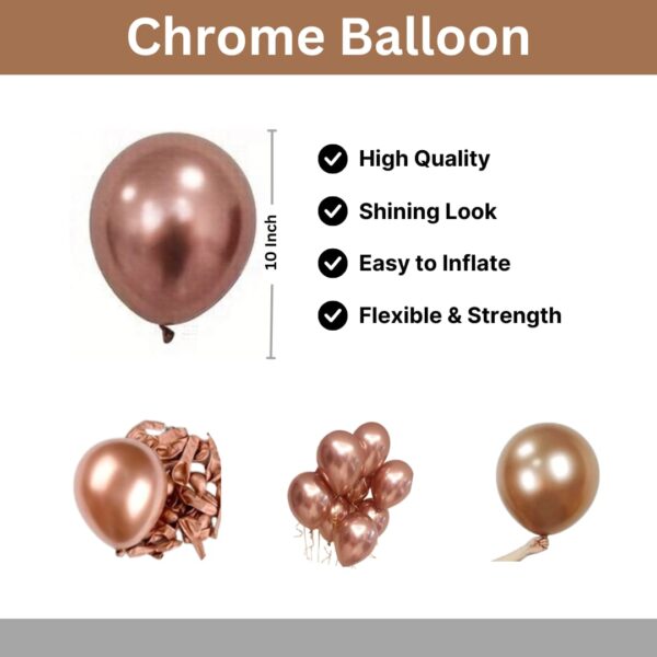 partyfestive rose gold chrome balloon