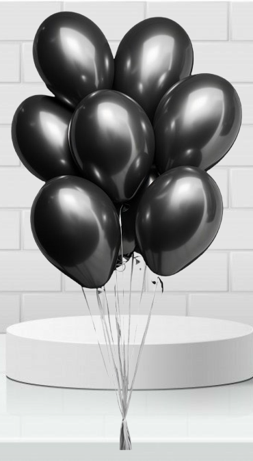 Party festive Chrome Balloon Black