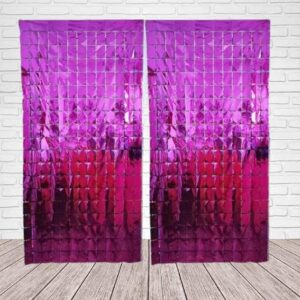PartyFestive Pink Foil Curtain Fringe