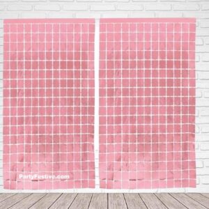 PartyFestive.com Rose Gold Foil Curtain Fringe Square