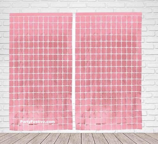 PartyFestive.com Rose Gold Foil Curtain Fringe Square