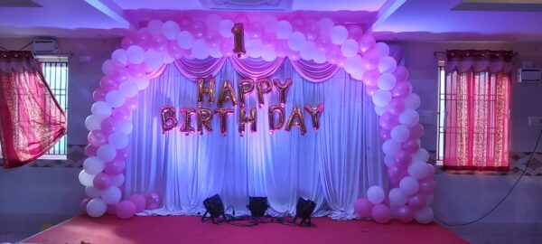Gold Happy Birthday Foil Balloons Banner