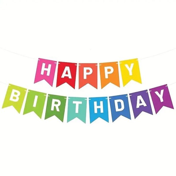Happy Birthday Banner Multicolor