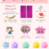 Partfestive.com Unicorn Theme Birthday Decoration Combo Pack Kit include
