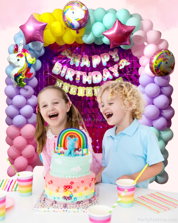 Partfestive.com Unicorn Theme Birthday Decoration Combo Pack Kit