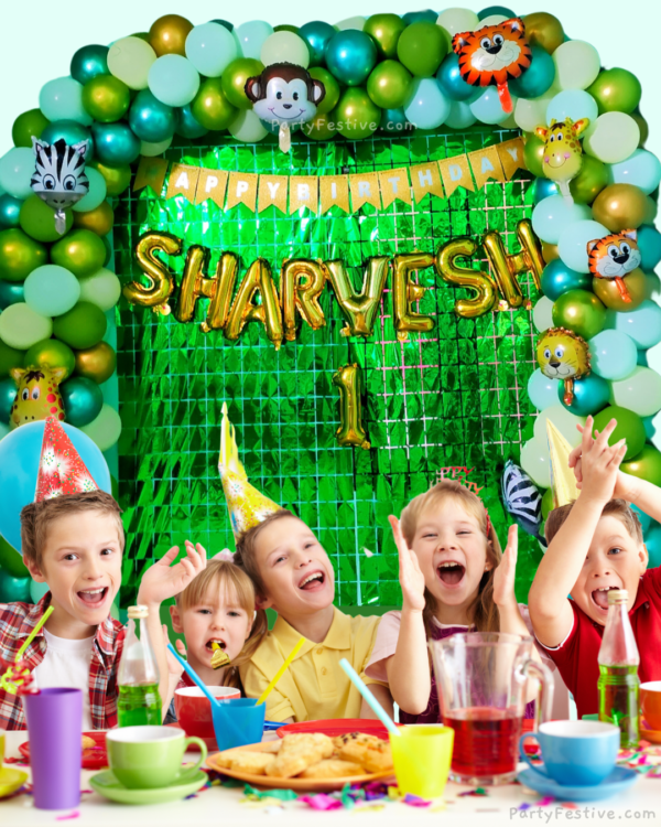 JUNGLE THEME BIRTHDAY PARTY DECORATION COMBO KIT