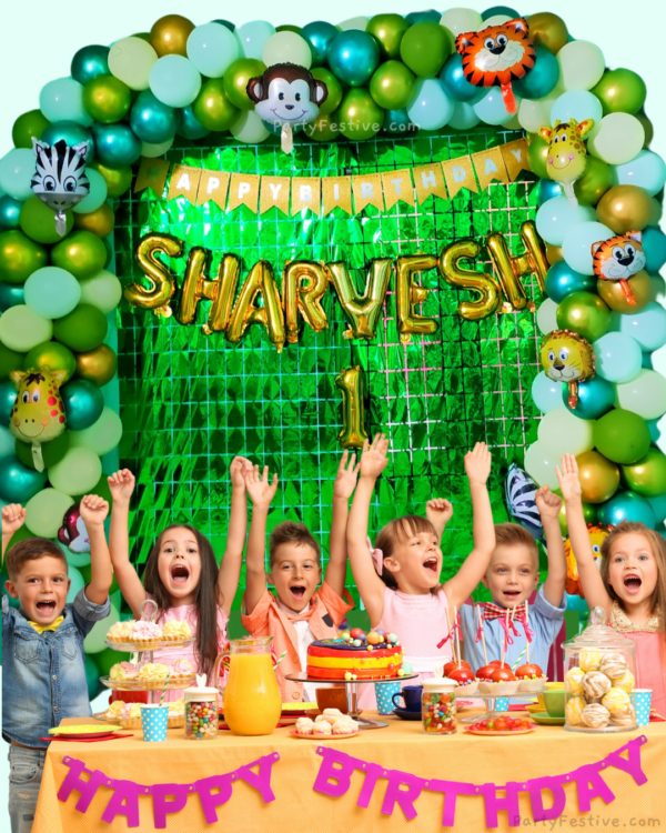 JUNGLE THEME BIRTHDAY PARTY DECORATION COMBO KIT