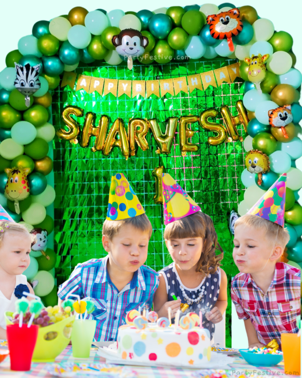 JUNGLE THEME BIRTHDAY PARTY DECORATION COMBO KIT