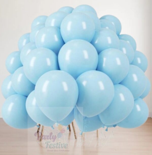 BLUE 9INCH BLUE Pastel Balloons 9Inch - 50 Pcs