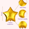 18 inch Gold Star Foil Balloon - 10 Pcs