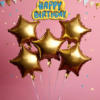18 inch Gold Star Foil Balloon - 5Pcs