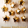 18 inch Gold Star Foil Balloon - 10 Pcs