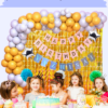 Baby Birthday Gold Silver Theme With Customize Baby Name Decoration kit Baby Birthday Gold Silver Theme With Customize Baby Name Decoration kit