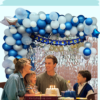 DAD Birthday Decoration Kit | Blue & Silver Theme