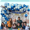 DAD Birthday Decoration Kit | Blue & Silver Theme