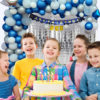 Blue & Silver Theme Birthday Decoration Kit.