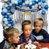 Blue & Silver Theme Birthday Decoration Kit.