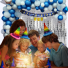 Blue & Silver Theme Birthday Decoration Kit.
