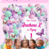 BUTTERFLY THEME Decoration Kit with Customize Baby Name