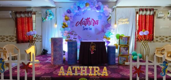 Mermaid Theme Cardboard Paper Cutout For Birthday Decoration - 4Pcs