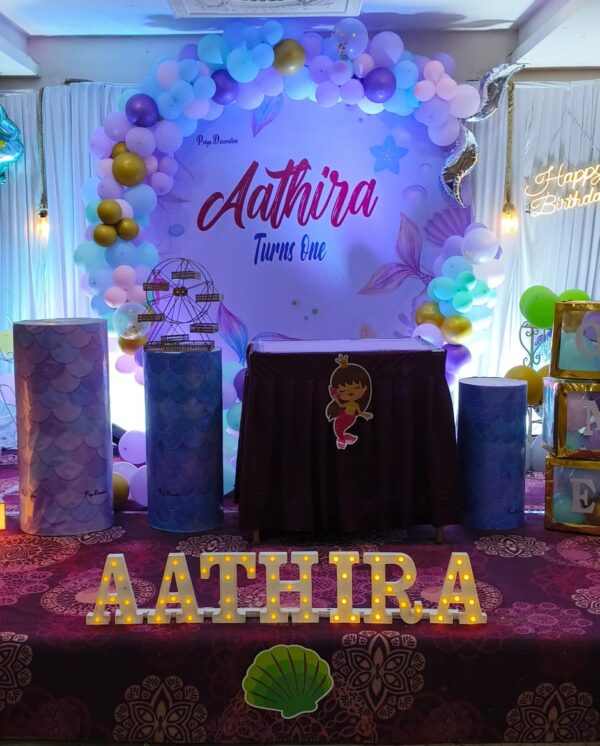 Mermaid Theme Cardboard Paper Cutout For Birthday Decoration.partyfestive.com