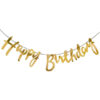 Golden Cursive Happy Birthday Banner/ Bunting.partyfestive.com