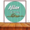 Mint Green Theme Round Customize Name & Photo Birthday Backdrop Banner - Various Sizes