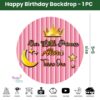 Princess Pink Theme Round Customize Name & Photo Birthday Backdrop Banner - Various Sizes Princess Pink Theme Round Customize Name & Photo Birthday Backdrop Banner - Various Sizes