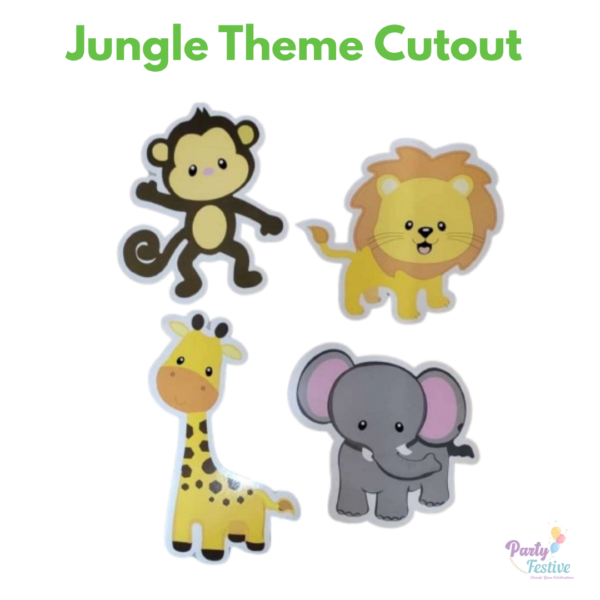 JUNGLE THEME Theme Cardboard Paper Cutout For Birthday Decoratio. partyfestive .com