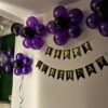Happy Birthday Banner - Block Color With Gold Alphabets