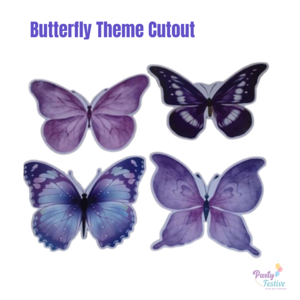 BUTTERFLY THEME Theme Cardboard Paper Cutout For Birthday Decoration.priyafestive.com