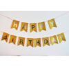 Gold Happy Birthday Banner/ Bunting - 1Set. Gold Happy Birthday Banner/ Bunting - 1Set.
