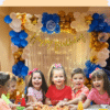 BLUE ,white & gold With Theme Birthday Decoration kit