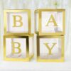 BABY Gold Balloon Box for Birthday / baby Shower / Gender Reveal Decoration (Golden Color)