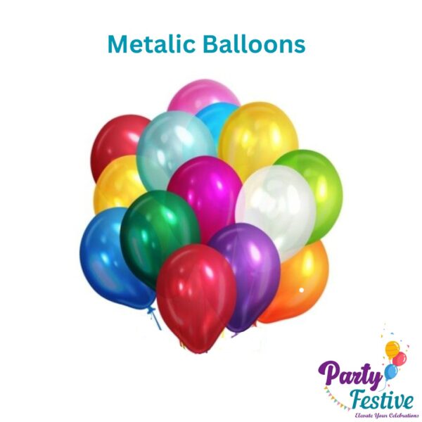 Metalic Balloon Multi Colour - 50 Pcs