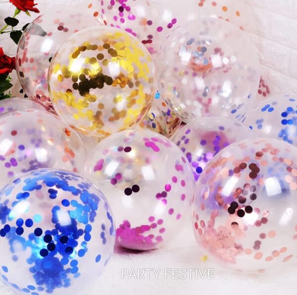 Confetti Balloon Multi Colour 5 Pcs