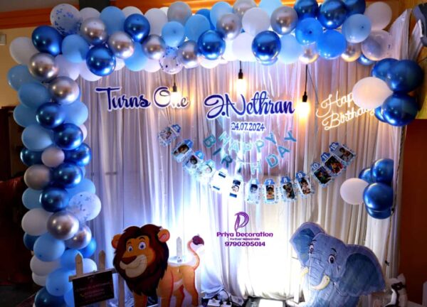 Confetti Balloon Blue Colour 5 Pcs