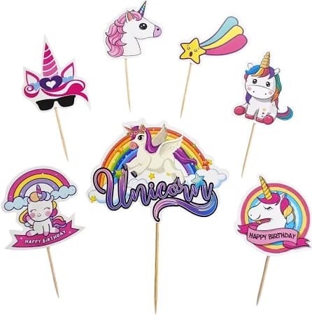 Cake Topper Unicorn Theme
