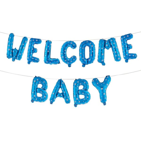 WELCOME BABY Foil Letter Balloon Set for Baby Shower Decoration WELCOME BABY Foil Letter Balloon Set for Baby Shower Decoration