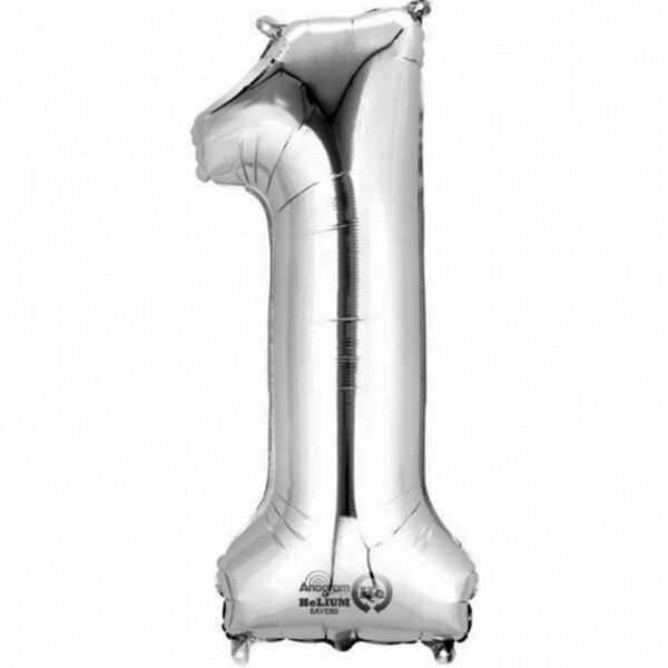 Silver Number Foil Balloon for Party Decorations (16 Inch)