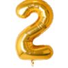 Gold Number Foil Balloon for Party Decorations (16 Inch) – 2 Number_1 pcs