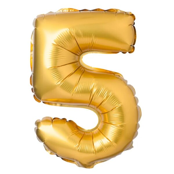 Gold Number Foil Balloon for Party Decorations (16 Inch)