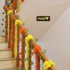 Yellow Marigold Garland Flower For Home Decoration | Diwali Decoration | Pooja Room, Ganpati Decoration | Baby Shower | House warming | Wedding Decoration 5ft- Yellow, Pack of 5