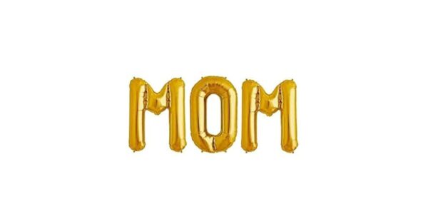 MOM Foil Balloons Mother's Day Balloon | Mom Birthday Letter Balloon | Baby Shower Balloon Party Decoration, Gold Color_1pcs