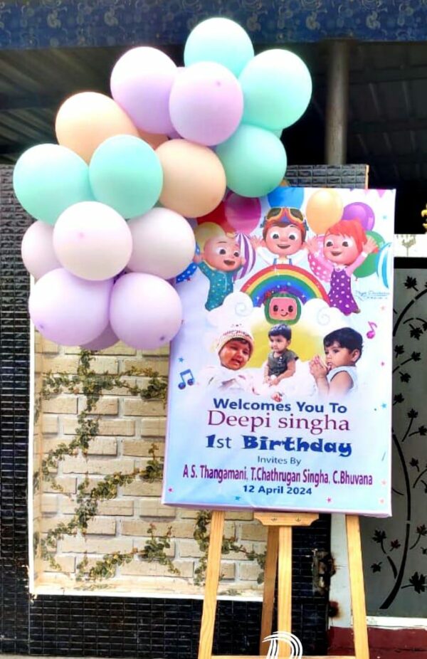 Cocomelon Theme Birthday Welcome Board Flex Customize Baby Name & Photo Cocomelon Theme Birthday Welcome Board Flex Customize Baby Name & Photo