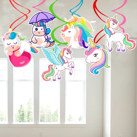 Unicorn Theme Swirls Hanging Decoration Kits