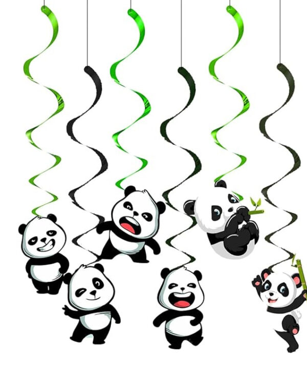 Panda Theme Swirls Hanging Decoration Kits